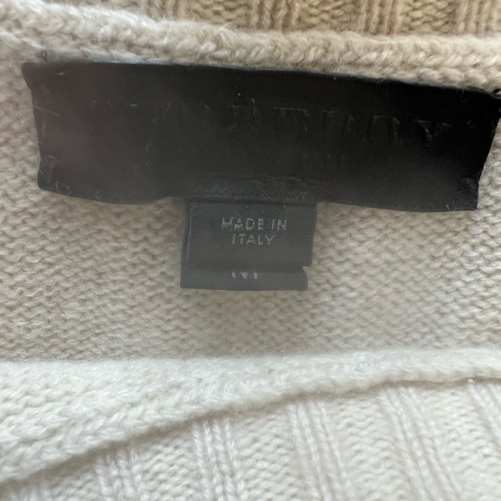 Burberry Prorsum 100% Cashmere Ribbed Sweater – Neutral Oatmeal | Women’s M/L - Picture 4 of 6